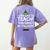 Teacher Christmas Teaching Is My Favorite Women's Comfort Colors T-Shirt Back Print Violet Teacher Christmas Teaching Is My Favorite Women's Comfort Colors T-Shirt Back Print Violet