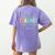 This Teacher Is Glowing Hello Summer End Of School Women's Comfort Colors T-Shirt Back Print Violet