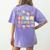 Teacher Groovy Play Is Learning Back To School Women's Comfort Colors T-Shirt Back Print Violet