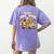 Teacher Halloween School Bus Driver Cute Ghost Witch Party Women's Comfort Colors T-Shirt Back Print Violet