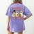 Teacher Halloween Trick Or Teach Cute Ghost Coffee Pumpkins Women's Comfort Colors T-Shirt Back Print Violet