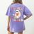 Teacher Halloween Trick Or Teach Floral Ghost Women's Comfort Colors T-Shirt Back Print Violet Teacher Halloween Trick Or Teach Floral Ghost Women's Comfort Colors T-Shirt Back Print Violet