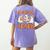 Teacher Halloween Trick Or Teach Retro Groovy Floral Ghost Women's Comfort Colors T-Shirt Back Print Violet Teacher Halloween Trick Or Teach Retro Groovy Floral Ghost Women's Comfort Colors T-Shirt Back Print Violet
