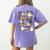 Teacher Library Ghost Reading Book Halloween Cat Women's Comfort Colors T-Shirt Back Print Violet Teacher Library Ghost Reading Book Halloween Cat Women's Comfort Colors T-Shirt Back Print Violet
