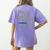 This Teacher Loves Her Police Officer Wife Saying Women's Comfort Colors T-Shirt Back Print Violet