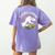Teacher-Saurus Dinosaur Teacher Design T-Rex Design Women's Comfort Colors T-Shirt Back Print Violet