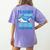 Teacher Shark Do Your Work Women's Comfort Colors T-Shirt Back Print Violet