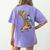 Teacher Shirt Giraffe Holding Books Bookworm Librarian Women's Comfort Colors T-Shirt Back Print Violet Teacher Shirt Giraffe Holding Books Bookworm Librarian Women's Comfort Colors T-Shirt Back Print Violet