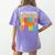 My Teacher Survived 100 Days Of Me 100th Day Of School Kids Women's Comfort Colors T-Shirt Back Print Violet