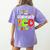 My Teacher Survived 100 Days Of Me 100 Days Of School Women's Comfort Colors T-Shirt Back Print Violet