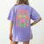 Teacher Teachers Love Brains Halloween Men Women Women's Comfort Colors T-Shirt Back Print Violet