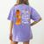 Teacher Thanksgiving I Teach The Cutest Turkeys In The Patch Women's Comfort Colors T-Shirt Back Print Violet
