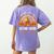 Teacher Thanksgiving Thankful For My Second Grade Turkeys Women's Comfort Colors T-Shirt Back Print Violet