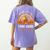 Teacher Thanksgiving Thankful For My Third Grade Turkeys Women's Comfort Colors T-Shirt Back Print Violet