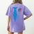 Teacher Tie & Pocket Protector Costume School Women's Comfort Colors T-Shirt Back Print Violet Teacher Tie & Pocket Protector Costume School Women's Comfort Colors T-Shirt Back Print Violet