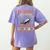 My Teacher Was Wrong I Get Paid To Stare Out The Window Women's Comfort Colors T-Shirt Back Print Violet