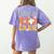 Teachers Aide Boo Crew Ghost Groovy Halloween For Women Women's Comfort Colors T-Shirt Back Print Violet