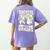 Teachers Love Brains Halloween Costume Boo Trick Teach Women's Comfort Colors T-Shirt Back Print Violet
