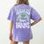 Teachers Love Brains Halloween Costume Trick Treat Zombie Women's Comfort Colors T-Shirt Back Print Violet