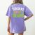 Teachers Love Brains Halloween Teacher Zombie Women's Comfort Colors T-Shirt Back Print Violet Teachers Love Brains Halloween Teacher Zombie Women's Comfort Colors T-Shirt Back Print Violet