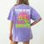 Teachers Love Brains Zombie Teacher Halloween Zombies Women's Comfort Colors T-Shirt Back Print Violet