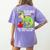 Teachersaurus Rex Dinosaur Like A Normal Teacher Saurus Women's Comfort Colors T-Shirt Back Print Violet