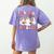 Teaching My Boos Cute Spooky Ghost Teacher Halloween Women Women's Comfort Colors T-Shirt Back Print Violet
