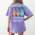 Teaching My Little Gnomies With Gnome For Teacher Women Women's Comfort Colors T-Shirt Back Print Violet