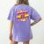 Teaching Is My Superpower Retro Comic Super Teacher Women's Comfort Colors T-Shirt Back Print Violet
