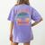 Teaching Is A Walk In The Park Teacher T-Rex Retro Women's Comfort Colors T-Shirt Back Print Violet