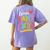 Team Kindergarten Teacher Student Back To School Women's Comfort Colors T-Shirt Back Print Violet