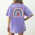 Technology Teacher Rainbow Appreciation Day Back To School For Men Women Women's Comfort Colors T-Shirt Back Print Violet Technology Teacher Rainbow Appreciation Day Back To School For Men Women Women's Comfort Colors T-Shirt Back Print Violet