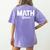 TeeArt Math Mathematics Queen Math Teacher Women's Comfort Colors T-Shirt Back Print Violet