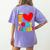 Teens Graduation I Heart My Teachers I Love My Teachers Women's Comfort Colors T-Shirt Back Print Violet