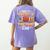 Test Day State Football Tackle Testing Day Sports Teacher Women's Comfort Colors T-Shirt Back Print Violet