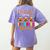 Thankful For My 3rd Grade Turkeys Thanksgiving Teacher Kids Women's Comfort Colors T-Shirt Back Print Violet Thankful For My 3rd Grade Turkeys Thanksgiving Teacher Kids Women's Comfort Colors T-Shirt Back Print Violet