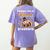 Thankful For My Dance Students Thanksgiving Turkey Teacher For Men Women Girls Kids Women's Comfort Colors T-Shirt Back Print Violet