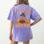 Thankful Math Turkey Teacher Happy Thanksgiving Women's Comfort Colors T-Shirt Back Print Violet