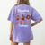 Thankful For My Prek Turkeys In Masks Thanksgiving Teacher For Men Women Women's Comfort Colors T-Shirt Back Print Violet