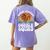 Thanksgiving Dance Teacher Gobble Squad Turkey Women's Comfort Colors T-Shirt Back Print Violet