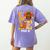 Thanksgiving Love Pre-K Teacher Turkey Autumn Fall For Men Women Girls Kids Women's Comfort Colors T-Shirt Back Print Violet
