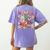 Thanksgiving Teacher Books Turkey Reading Book Women's Comfort Colors T-Shirt Back Print Violet Thanksgiving Teacher Books Turkey Reading Book Women's Comfort Colors T-Shirt Back Print Violet
