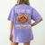Thanksgiving Teacher Turkey Lets Eat Kids Punctuation Women's Comfort Colors T-Shirt Back Print Violet Thanksgiving Teacher Turkey Lets Eat Kids Punctuation Women's Comfort Colors T-Shirt Back Print Violet