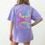 Tie Dye 8th Grade Typography Team Eighth Grade Teacher Women's Comfort Colors T-Shirt Back Print Violet