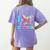 Tie Dye Happy 100th Day Of School Teacher Student 100 Days Women's Comfort Colors T-Shirt Back Print Violet Tie Dye Happy 100th Day Of School Teacher Student 100 Days Women's Comfort Colors T-Shirt Back Print Violet