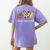Tie Dye Hippie Peace Love Teach Teacher Appreciation Women's Comfort Colors T-Shirt Back Print Violet Tie Dye Hippie Peace Love Teach Teacher Appreciation Women's Comfort Colors T-Shirt Back Print Violet
