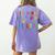 Tiny Human Security Preschool Childcare Teacher Babysitters Women's Comfort Colors T-Shirt Back Print Violet