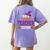 Tired Teacher Costume For Halloween Teachers Women's Comfort Colors T-Shirt Back Print Violet