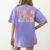 Tired Teachers Club Groovy Teachers Back To School Tee Women's Comfort Colors T-Shirt Back Print Violet