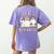 TK Boo Crew Retro Groovy Halloween Floral Ghost TK Teacher Women's Comfort Colors T-Shirt Back Print Violet